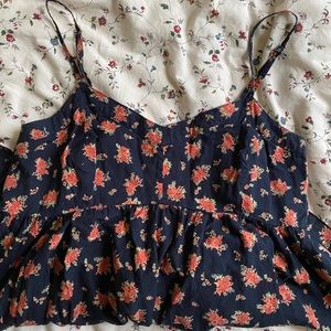 Floral flowy tank top